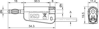 Stäubli LQ-4A-39 Labor csatlakozódugó Dugó Tű átmérő: 4 mm Zöld 1 db 4. kép