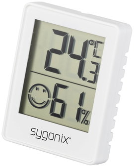 Sygonix Hőmérséklet- és légnedvesség mérő Fehér