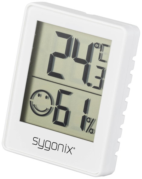 Sygonix Hőmérséklet- és légnedvesség mérő Fehér