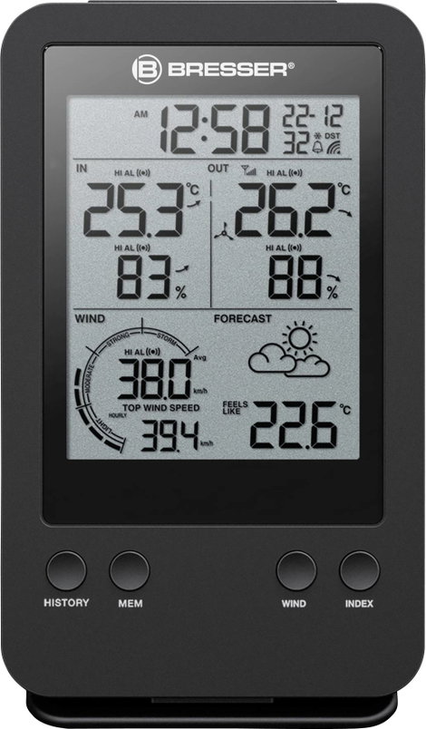 Bresser Optik Pro 3-in-1 7002531 Vezeték nélküli időjárásjelző állomás Előrejelzés 12 - 24 órás 4. kép