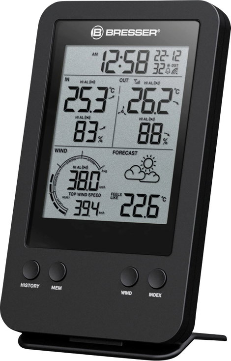 Bresser Optik Pro 3-in-1 7002531 Vezeték nélküli időjárásjelző állomás Előrejelzés 12 - 24 órás 6. kép