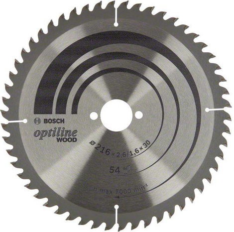 Bosch Accessories Optiline 2608838411 Körfűrészlap 216 x 30 x 1.6 mm Fogak száma (collonként): 54 1