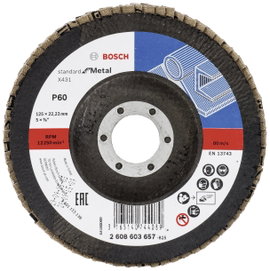 Bosch Accessories 2608603657 X431 Felületcsiszoló korong Ø 125 mm Furat átmérő 22.33 mm Acél 1 db