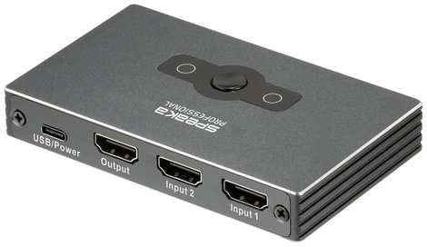 SpeaKa Professional SP-HSW-300 2 port HDMI switch Ultra HD-re alkalmas 7680 x 4320 pixel 2. kép