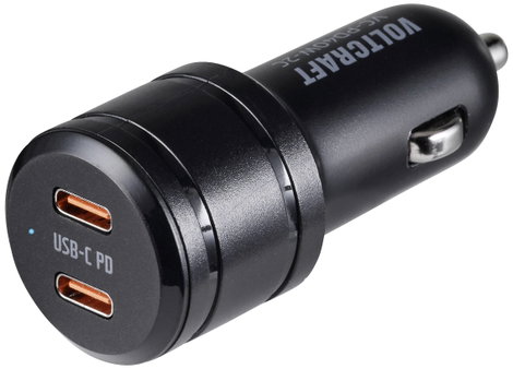 VOLTCRAFT VC-PD40W-2C USB-s töltőkészülék Személygépkocsi Kimeneti áram (max.) 3 A Kimenetek száma:  2. kép