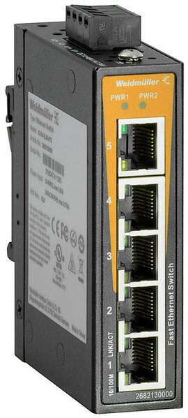 Weidmüller IE-SW-EL05-5TX Ipari Ethernet switch 5 port 100 MBit/s
