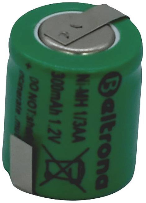 Beltrona 1/3AA Speciális akku 1/3 AA Z forrfül NiMH 1.2 V 300 mAh 2. kép