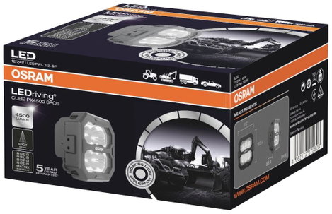 OSRAM Munkafényszóró 12 V, 24 V LEDriving® Cube PX4500 Spot LEDPWL 112-SP Széles távvilágítás (Sz x 3. kép