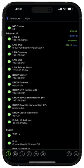 Hálózat ellenőrző készülék NE1E Netool IO netool.io Lite Smarter Netzwerktester Hálózat
