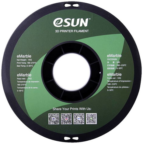 ESUN eMarble 3D nyomtatószál PLA Compound 1.75 mm 1 kg Márvány 3. kép