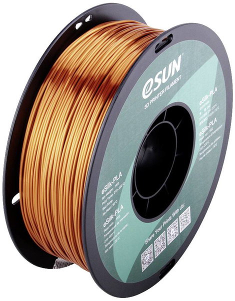 ESUN ePLA-Silk Copper 3D nyomtatószál PLA műanyag 1.75 mm 1 kg Vörösréz (fémes)