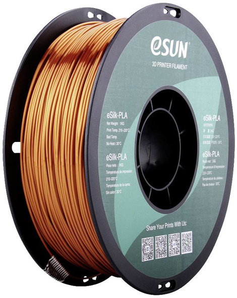 ESUN ePLA-Silk Copper 3D nyomtatószál PLA műanyag 1.75 mm 1 kg Vörösréz (fémes) 2. kép