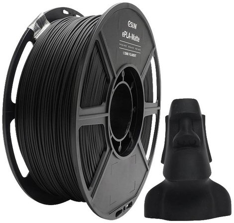 ESUN ePLA-Matte Black 3D nyomtatószál PLA matt 1.75 mm 1 kg Fekete (matt)