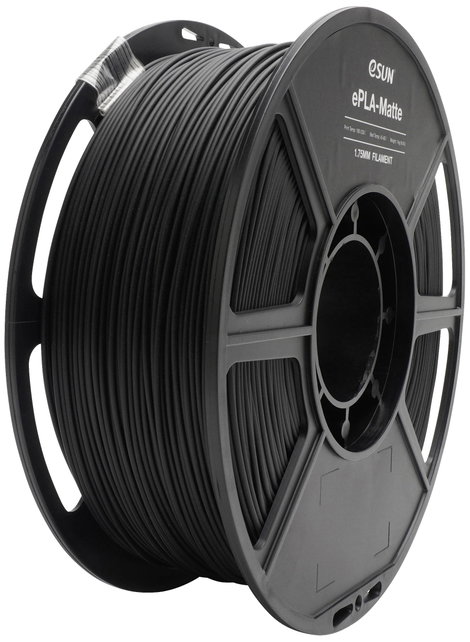 ESUN ePLA-Matte Black 3D nyomtatószál PLA matt 1.75 mm 1 kg Fekete (matt) 2. kép
