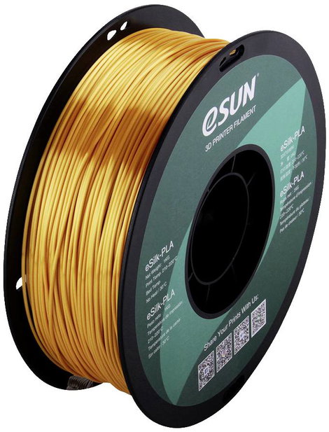 ESUN ePLA-Silk Gold 3D nyomtatószál PLA műanyag 1.75 mm 1 kg Arany (fényes) 2. kép