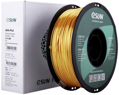ESUN ePLA-Silk Gold 3D nyomtatószál PLA műanyag 1.75 mm 1 kg Arany (fényes) 8. kép