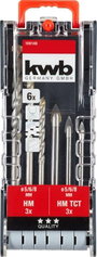 kwb 109146 Üvegfúró készlet 6 részes 5 mm, 6 mm, 8 mm Gyorsbefogó tokmány, Fogaskoszorús fúrótokmány 2. bélyegkép