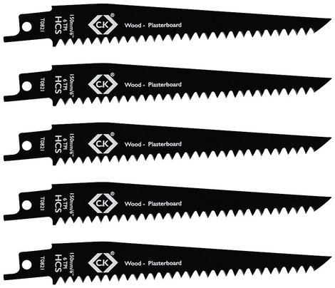 C.K T0821 Szablyafűrészlap 6 tpi, 5 db-os csomag Fűrészlap hossz 150 mm 5 db
