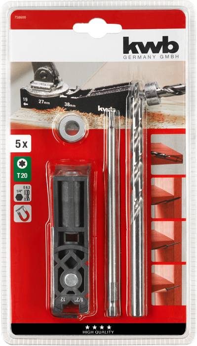 kwb Fúrósablon 758600 5 db 2. kép