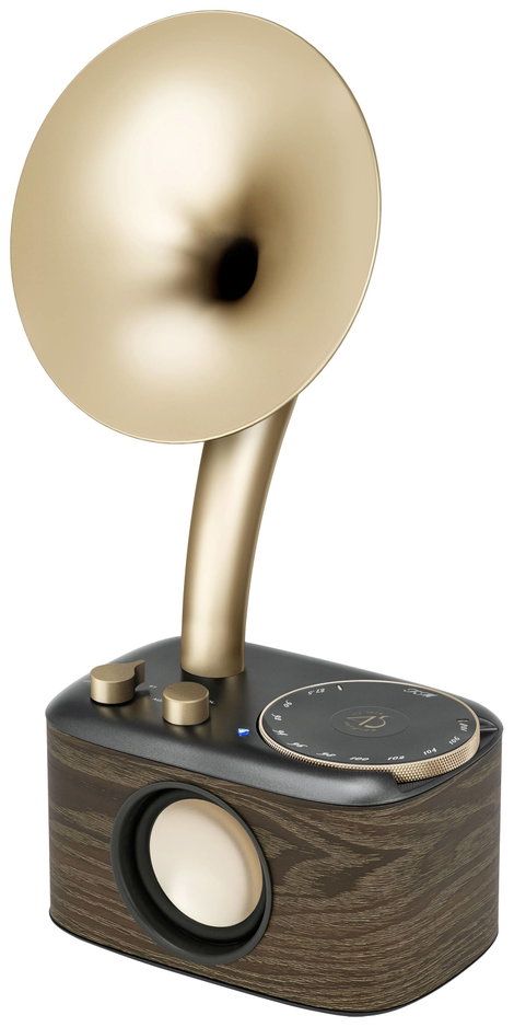 Sangean WR-45X Gold Asztali rádió URH AUX, Bluetooth® Újratölthető Fekete, Arany 4. kép