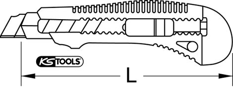 KS Tools 9072156 Szabványos univerzális lenyitható kés, 150 mm 1 db 5. kép