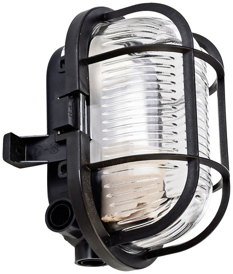 Deko Light Syrma Oval Schwarz 401012 Kültéri mennyezeti lámpa, Kültéri fali lámpa E27 Fekete