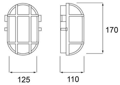 Deko Light Syrma Oval Schwarz 401012 Kültéri mennyezeti lámpa, Kültéri fali lámpa E27 Fekete 3. kép