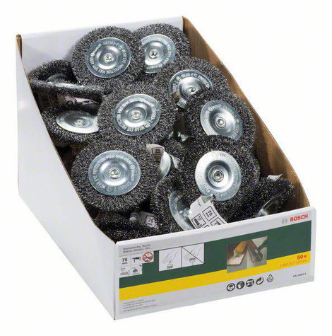 Bosch Accessories Acél drótkefe tárcsa 75 x 10 mm/6 Szár átmérő 6 mm 2607017120 1 db 2. kép
