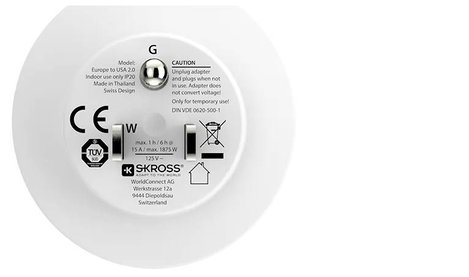 Skross 1.500203-1 Úti adapter CA EU to USA (BULK) 3. kép