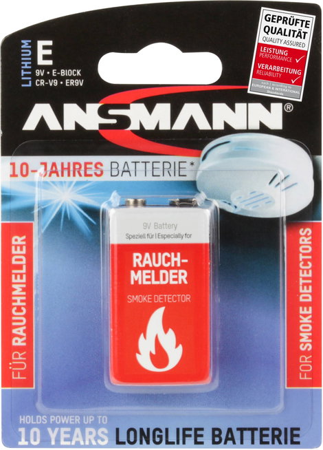 Ansmann E-Block 9V-os elem Lítium 9 V 1 db 4. kép