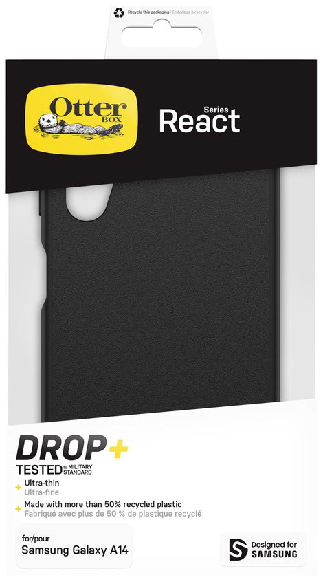 Otterbox React Hátlap Samsung Galaxy A14 Fekete Induktív töltés, Ütésálló 5. kép