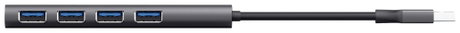 Trust Halyx-4-port 1+4 port USB 3.1 gen. 1 hub Sötétszürke 2. kép