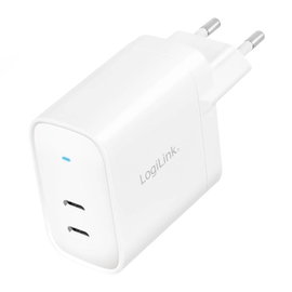 LogiLink PA0282 USB-s töltőkészülék Beltér, Aljzat dugó Kimenetek száma: 2 x USB-C® alj (Power Deliv