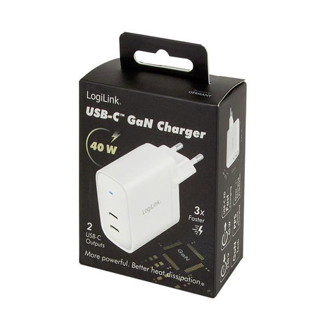 LogiLink PA0282 USB-s töltőkészülék Beltér, Aljzat dugó Kimenetek száma: 2 x USB-C® alj (Power Deliv 5. kép