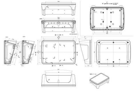 Bopla BoPad BOP 7.0 P-9016-SET Pultos műszerdobozok 215 x 150 x 75.70 ABS Fehér (RAL 9016) 1 db 3. kép