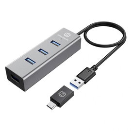 GrauGear G-HUB4-AC 4 port USB 3.0 hub USB-C dugóval