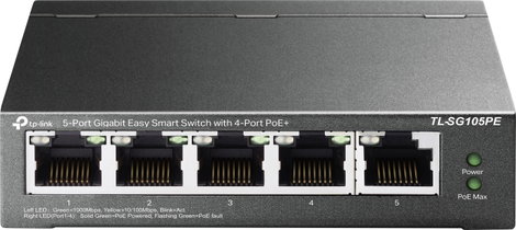 TP-LINK Easy Smart TL-SG105PE Hálózati switch 5 port 10 / 100 / 1000 MBit/s PoE funkció