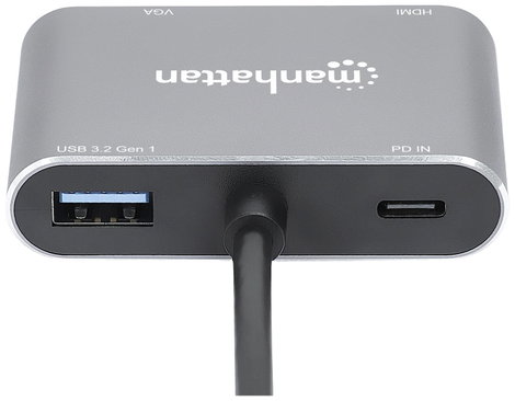 Manhattan Notebook dokkoló állomás USB-C to HDMI & VGA 4-in-1 Docking-Konverter USB-C® tápellátás 2. kép