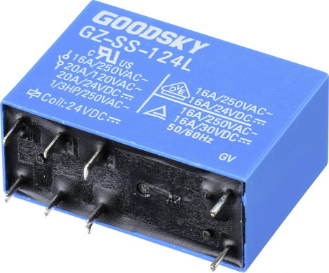 GoodSky GZ-SS-124L Nyák relé 24 V/DC 20 A 1 váltó 1 db tubus 2. kép