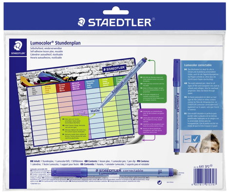 Staedtler Stundenplan Falinaptár magyar, angol, francia, spanyol 1 hét/1 oldal 1 db 2. kép