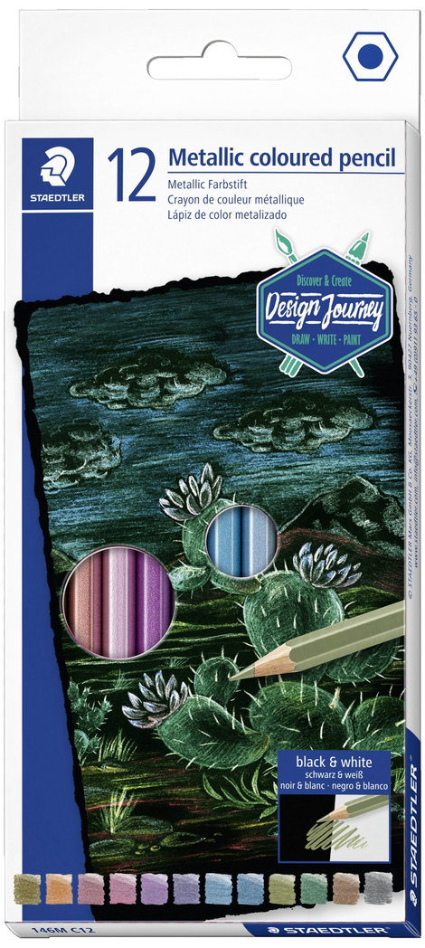 Staedtler Színes ceruza metallic 146M hatlapú puha 146M C12 12 db