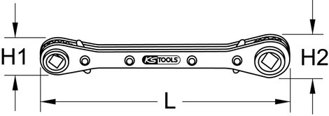 KS Tools 130.0122 130.0122 Gyűrűs racsnis kulcs 5. kép