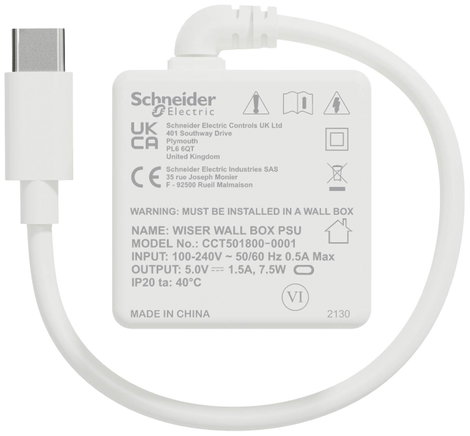 Schneider Electric Wiser CCT501800-0001 Hálózati adapter 2. kép