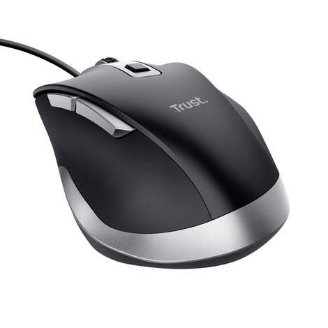 Trust FYDA Ergonomikus egér Vezetékes Optikai Fekete 6 Gombok 5000 dpi Ergonómikus 3. kép