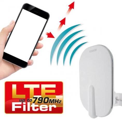 Schwaiger DTA4000 Aktív DVB-T/T2 laposantenna Kültér Erősítés: 36 dB Fehér 19. kép