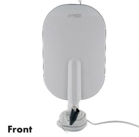 Schwaiger DTA4000 Aktív DVB-T/T2 laposantenna Kültér Erősítés: 36 dB Fehér 3. kép