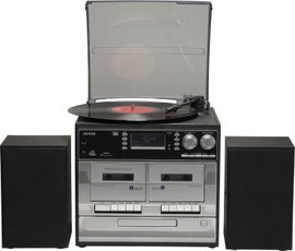 Denver MRD-166 Sztereo berendezés DAB+, Lemezjátszó, SD, URH, USB Felvétel funkció 2 x 2 W Fekete