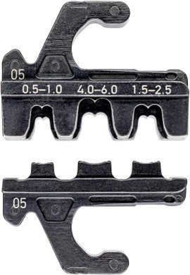 Krimpelő profil szigeteletlen, nyitott dugaszoló csatlakozóhoz 4,8 + 6,3 mm, Knipex 97 39 05