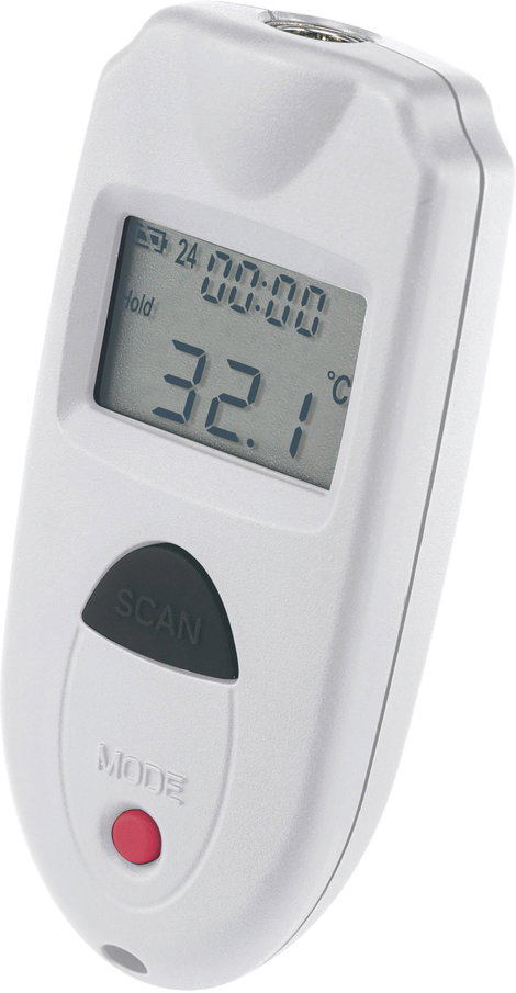 Mini infra hőmérő és levegő hőmérő, 1:1-es optikával -33 +110 °C-ig Voltcraft IR 110-1S 2. kép