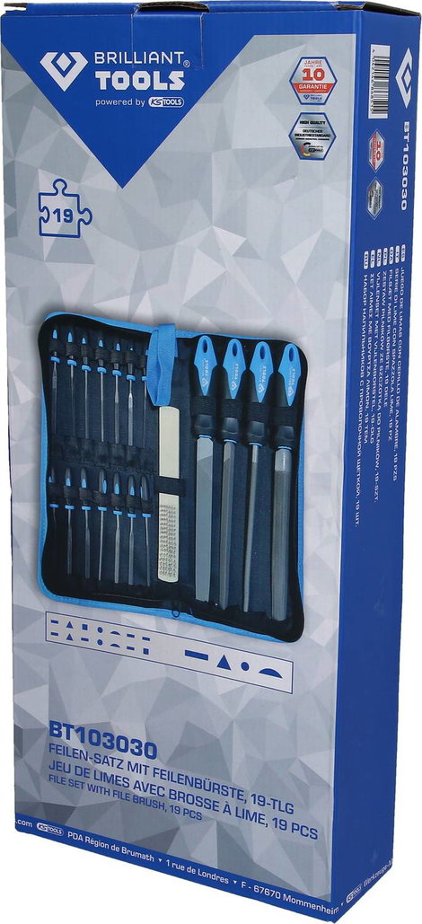 Brilliant Tools BT103030 Reszelőkészlet reszelőkefével, 19 db 1 db 3. kép